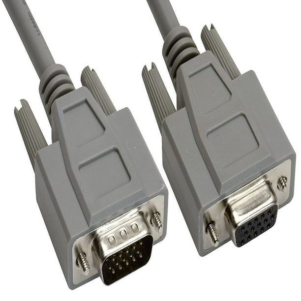 Amphenol CS-DSDHD15MF0-005 15-Pin HD15 Deluxe D-Sub Cable 5 Gray 5' Male/Female Shielded 